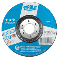 Premium 2-in-1 Grinding Wheel, 5" x 9/32", 7/8" Arbor, Type 27 Chandler Sales