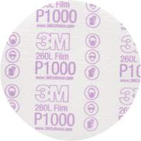 Hookit Finishing Film Disc, 6" Dia., P1000 Grit, Aluminum Oxide, Film Chandler Sales