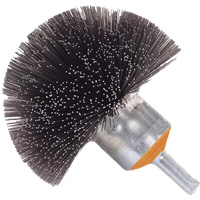 Brosse sph&eacute;rique mont&eacute;e &agrave; fils cr&ecirc;p&eacute;s, 1-1/2", Fils 0,008", Tige 1/4" Chandler Sales