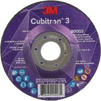Cubitron 3 meule a moyeu d&eacute;port&eacute;, 4-1/2" x 1/4", Arbre 7/8", C&eacute;ramique, Type T27 Chandler Sales