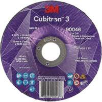 Cubitron 3 Cut-Off Wheel, 5" x 0.09", 7/8" Arbor, Type T27, Ceramic, 12250 RPM Chandler Sales