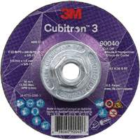 Cubitron 3 Cut-Off Wheel, 4-1/2" x 0.045", 5/8"-11 Arbor, Type T27, Ceramic, 13300 RPM Chandler Sales