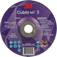Meule a moyeu d&eacute;port&eacute; Cubitron 3, 6" x 1/4", Arbre 7/8", C&eacute;ramique, Type T27 Chandler Sales