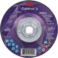 Cubitron 3 Depressed Centre Grinding Wheel, 4-1/2" x 1/4", 5/8"-11 Arbor, Ceramic, Type T27 Chandler Sales