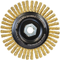 Brosse m&eacute;tallique &agrave; touret sans cr&eacute;ation d'&eacute;tincelles, 6" dia. x 5/8"-11 arbre Chandler Sales