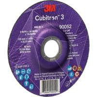 Cubitron 3 Cut-Off Wheel, 5" x 0.04", 7/8" Arbor, Type 27, Ceramic, 60 RPM Chandler Sales