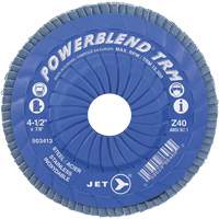 Powerblend TRM Trimmable Flap Disc, 4-1/2" x 7/8", Type 29, Z40 Grit, Zirconium Chandler Sales