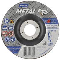 Metal RightCut Right Angle Cut-Off Wheel, 4-1/2" x 0.045", 7/8" Arbor, Type 27, Aluminum Oxide, 13580 RPM Chandler Sales