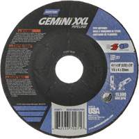 Gemini XXL Grinding & Cutting Wheel, 4-1/2" x 1/8", 7/8" Arbor, Type 27, Aluminum Oxide Chandler Sales