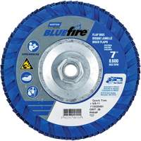 BlueFire&reg; Standard-Density Flap Disc, 7" x 5/8"-11, Type 27, P36 Grit, Zirconia Alumina Chandler Sales