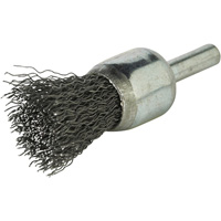 Brosse &agrave; fils cr&ecirc;p&eacute;s avec moyeu, 3/4", Fils 0,014", Tige 1/4" Chandler Sales