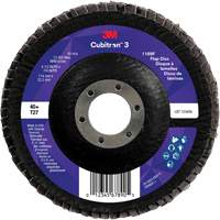 Cubitron 3 Flat Flap Disc 1169F, 4-1/2" x 7/8", Type T27, 40+ Grit, Ceramic Chandler Sales