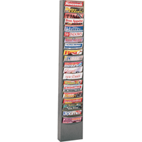 Pr&eacute;sentoirs, Stationnaire, 20 fentes, Acier, 13-1/8" la x 4-1/8" p x 58-1/2" h Chandler Sales