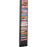 Pr&eacute;sentoirs, Stationnaire, 20 fentes, Acier, 13-1/8" la x 4-1/8" p x 58 1/2" h Chandler Sales