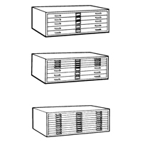 Classeurs en acier pour plans, 5 Tiroirs, 40-3/8" la x 29-3/8" p x 16-1/2" h Chandler Sales