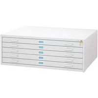 Steel Plan Files-5 Drawer, 5 Drawers, 53-3/8" W x 41-3/8" D x 16-1/2" H Chandler Sales