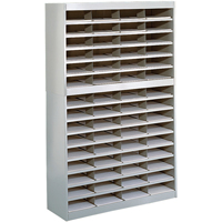 Casiers pour documentation &agrave; service intensif, Stationnaire, 60 fentes, Acier, 37-1/2" la x 12-3/4" p x 60" h Chandler Sales