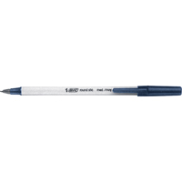 Bic&reg; Round Stic Ball Point Pen, Blue, 0.8 mm Chandler Sales