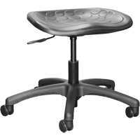 Tabourets industriels ergonomiques Shoptech, Mobile, Ajustable, 16" - 21-1/2", Polyur&eacute;thane Si&egrave;ge, Noir Chandler Sales