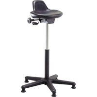 Tabourets Industriels Ergonomiques Shoptech, Position assise/debout, Ajustable, 21" - 31", Polyur&eacute;thane Si&egrave;ge, Noir Chandler Sales