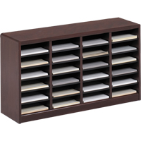 Casier &agrave; compartiments E-Z Stor pour documentation, Stationnaire, 24 fentes, Bois, 40" la x 11-3/4" p x 23" h Chandler Sales