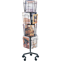 Pr&eacute;sentoirs pivotants pour documentation, Rotatif, 16 fentes, Fil m&eacute;tallique, 15" la x 15" p x 60" h Chandler Sales