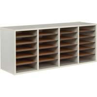 Casier &agrave; compartiments r&eacute;glable pour documentation, Stationnaire, 24 fentes, Bois, 39-1/4" la x 11-3/4" p x 16-1/4" h Chandler Sales