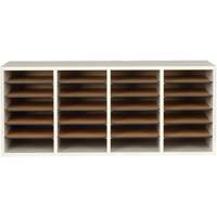 Casier &agrave; compartiments r&eacute;glable pour documentation, Stationnaire, 24 fentes, Bois, 39-1/4" la x 11-3/4" p x 16-1/4" h Chandler Sales