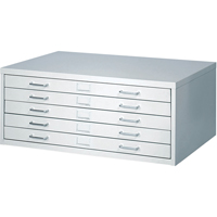 FacilTM Flat File Cabinets, 5 Drawers, 40" W x 26" D x 16-3/8" H Chandler Sales