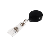 Porte-insignes r&eacute;tractables pour carte d'identit&eacute; Mini-Bak, Plastique, C&acirc;ble 36", Fixation Agrafe de ceinture Chandler Sales