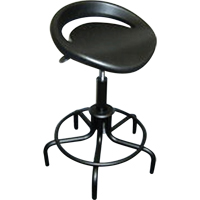 Tabouret surdimensionn&eacute; de s&eacute;rie 6000, Stationnaire, Ajustable, , Polyur&eacute;thane Si&egrave;ge, Noir Chandler Sales
