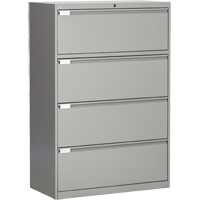 Classeur lat&eacute;ral, Acier, 4 tiroirs, 36" la x 18" p x 53-3/8" h, Gris Chandler Sales