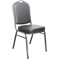 Stacking Chairs, Vinyl, 37" High, 275 lbs. Capacity, Black Chandler Sales