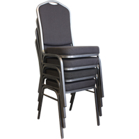 Stacking Chairs, Fabric, 37" High, 275 lbs. Capacity, Black Chandler Sales