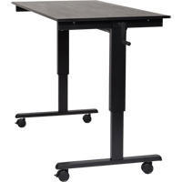 Bureau ajustable pour travail assis et debout, , 48-1/2" h x 59" la x 29-1/2" p, Noir Chandler Sales