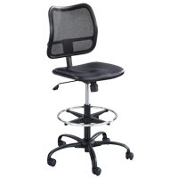 Tabouret ergonomique Vue, Vinyle, Noir, Capacit&eacute; 250 lb Chandler Sales