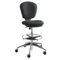 Chaise &agrave; hauteur ajustable Metro, Tissu, Noir, Capacit&eacute; 250 lb Chandler Sales