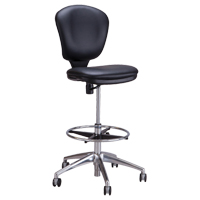 Chaise &agrave; hauteur ajustable Metro, Vinyle, Noir, Capacit&eacute; 250 lb Chandler Sales
