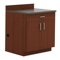 Modular Base Cabinet, Melamine, 39" H x 36" W x 25" D, Mahogany Chandler Sales