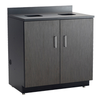 Modular Base Cabinet, Melamine, 39" H x 36" W x 25" D, Asian Night/Black Chandler Sales