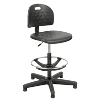 Tabouret Soft Tough, Stationnaire, Ajustable, , Polyur&eacute;thane Si&egrave;ge, Noir Chandler Sales