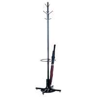 Coat Rack with Umbrella Stand, 70" H, Black, 4 Hook(s) Chandler Sales