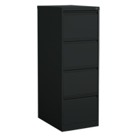 Vertical Filing Cabinet, Steel, 4 Drawers, 18-1/7" W x 25" D x 52" H, Black Chandler Sales