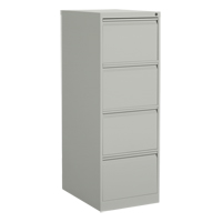Vertical Filing Cabinet, Steel, 4 Drawers, 18-1/7" W x 25" D x 52" H, Grey Chandler Sales