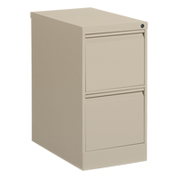Vertical Filing Cabinet, Steel, 2 Drawers, 15-1/7" W x 25" D x 29" H, Beige Chandler Sales