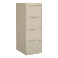 Vertical Filing Cabinet, Steel, 4 Drawers, 18-1/7" W x 25" D x 52" H, Beige Chandler Sales