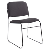 Armless Chair, Fabric, 30" High, 200 lbs. Capacity, Black Chandler Sales