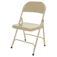 Chaise pliante, Acier, Beige, Capacit&eacute; 300 lb Chandler Sales