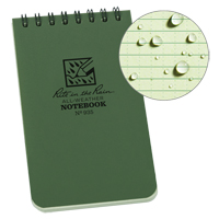 Carnet de notes de poche &agrave; spirale, Couverture souple, Vert, 100 Pages, 3" , 5"  Chandler Sales