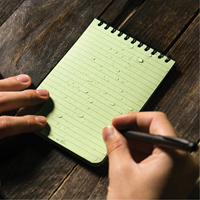 Carnet de notes de poche &agrave; spirale, Couverture souple, Vert, 100 Pages, 4" , 6"  Chandler Sales